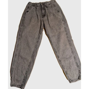 Vintage Lee Jeans 12P (Fits 28x26) Black High Rise Pleated Tapered 90s Mom USA